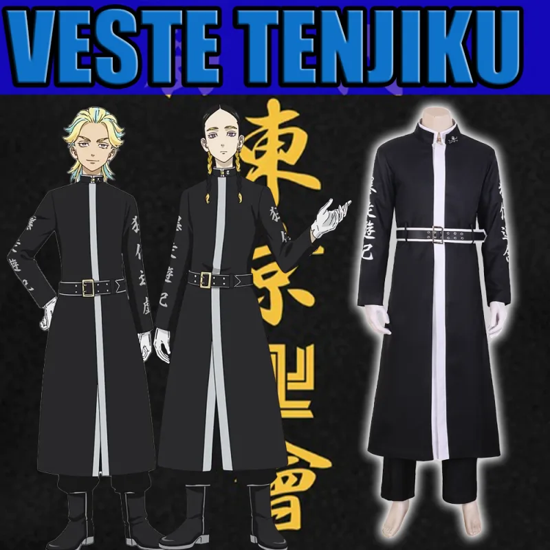 veste noir du tenjiku dans tokyo revengers