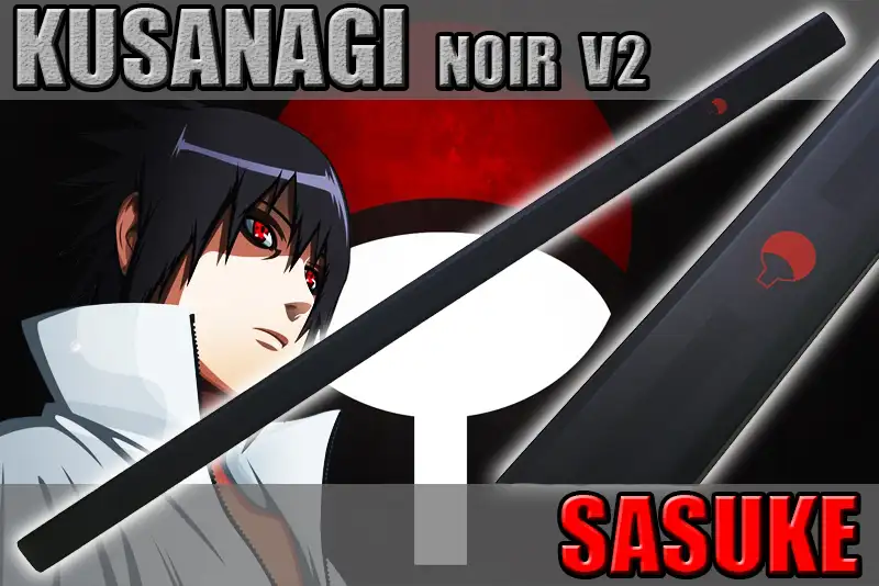 Épée anime Sasuke Uchiha Naruto Anime Katana en métal et bois