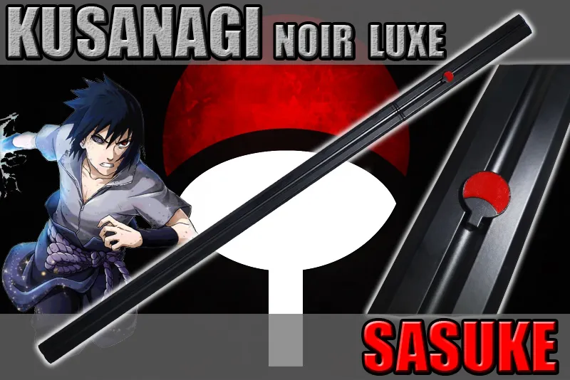 Katana Sasuke Manga Naruto Black Edition Noir Epée Sabre Akatsuki