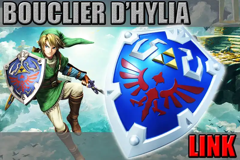 bouclier hylia de link en metal